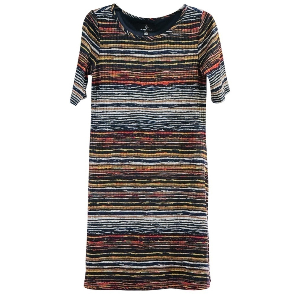 Ronni Nicole Striped Shift Dress Size 6 - Picture 1 of 6